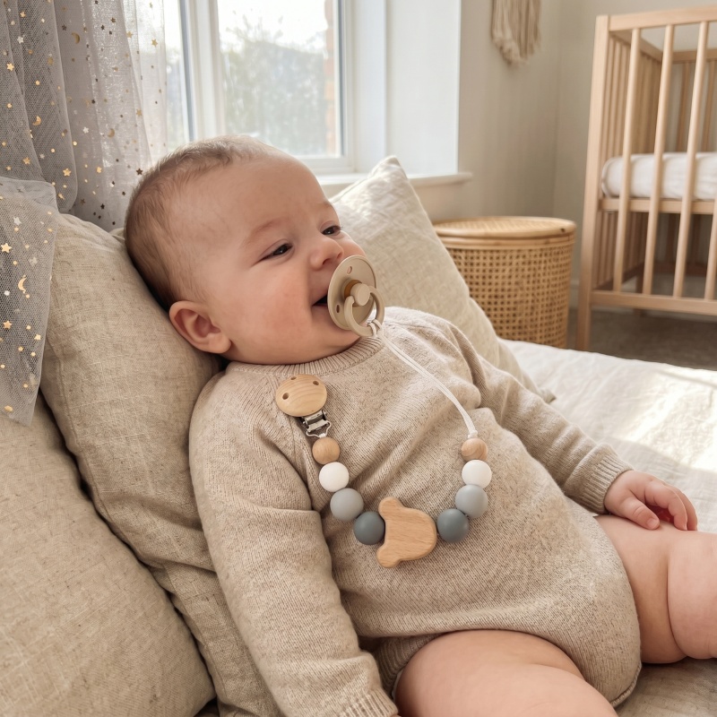 Baby Food Grade - Персонализированный держатель для пустышки Mittsboy с