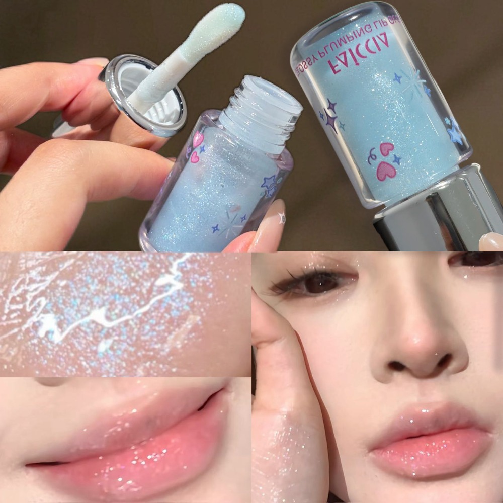 Baby Food Oil - Сияющий блеск для губ Baby Blue