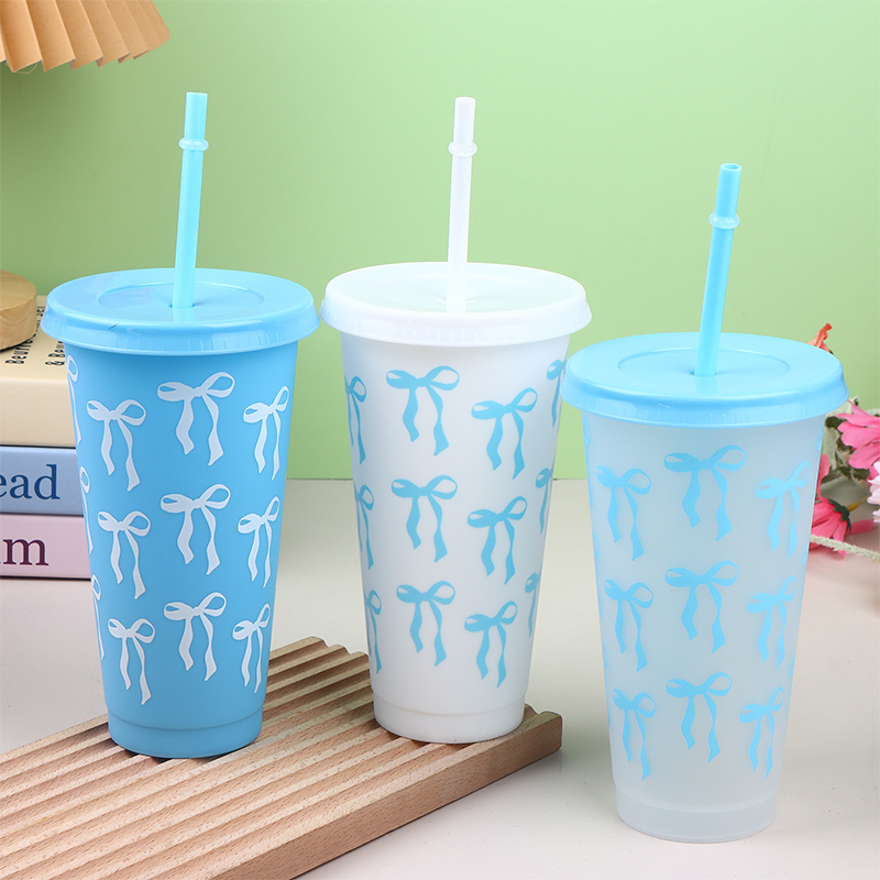 Training Cup Straw - Многоразовый пластиковый стакан-термос 710 мл с