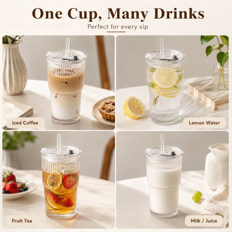 Стеклянная кружка в полоску с  – обзор и цена Training Cup Straw